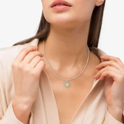 Z Initial Diamond Charm Necklace